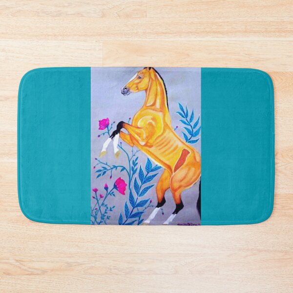 Item preview, Akhal teke horse rearing gouache painting designed and sold by horseaddicted.