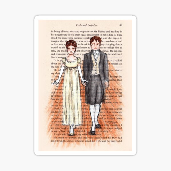 Item preview, Elizabeth Bennet and Mr Darcy designed and sold by Jess Purser.
