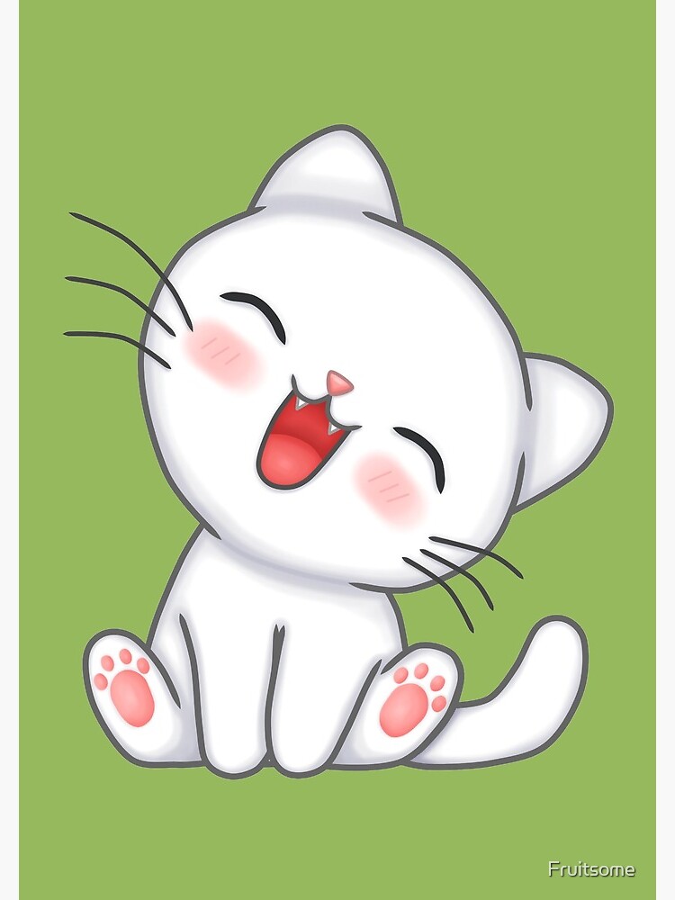 Cat meme - super cute adorable kawaii kitten. Cat lover | Spiral Notebook