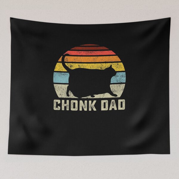 Item preview, Chonk Cat Dad Scale Meme Funny Retro Style Daddy Cats Memes designed and sold by EdisonDesigns.