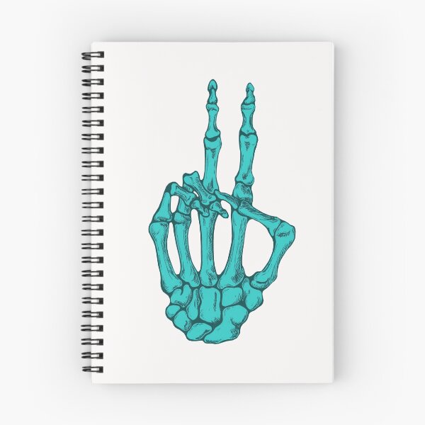 Item preview, Peace Skeleton Hand - Aqua designed and sold by BonesToAshes.