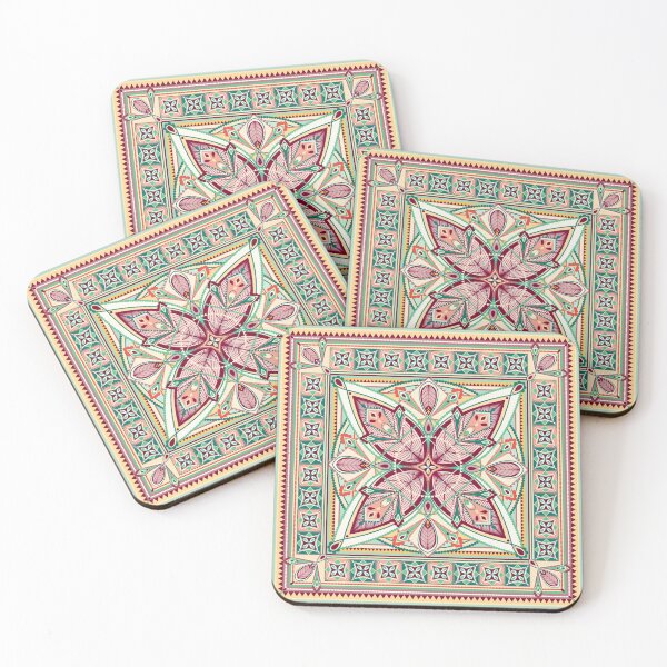 Item preview, Burgundy Art Deco Mandala designed and sold by Carolina Diaz.