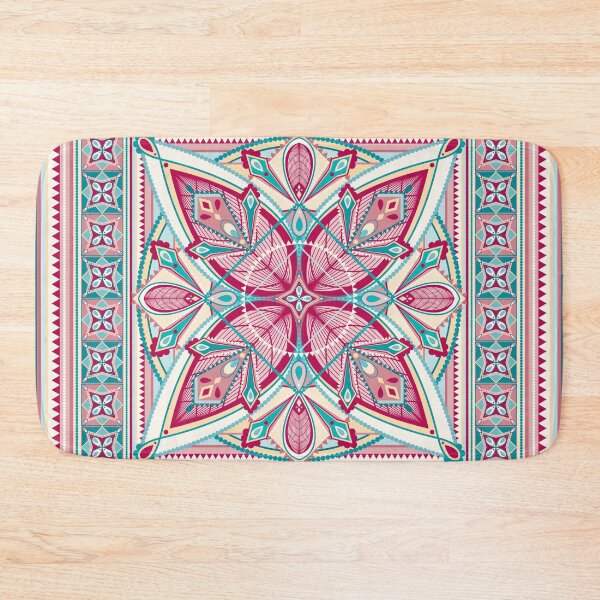 Item preview, Hot Pink and Teal Art Deco Mandala designed and sold by Carolina Diaz.