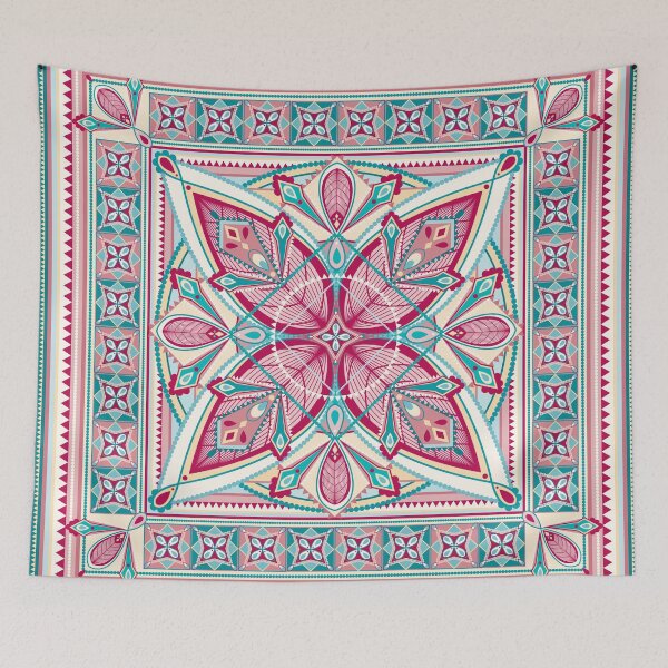 Item preview, Hot Pink and Teal Art Deco Mandala designed and sold by Carolina Diaz.