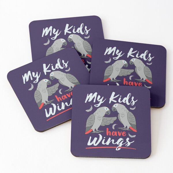 Item preview, African Grey Parrot Mom Dad My Kids Have Wings designed and sold by jaygo.