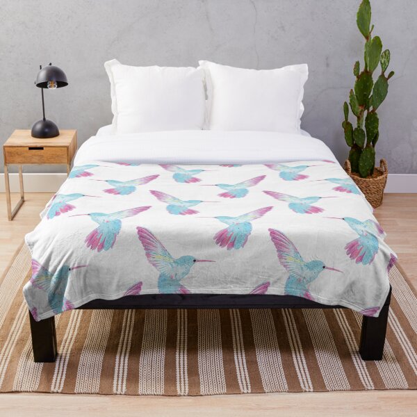 Item preview, Pastel Hummingbirds Pattern; Pink, Blue, Girly, Cute Birds, Summer, Tropical designed and sold by KearonAlexandra.
