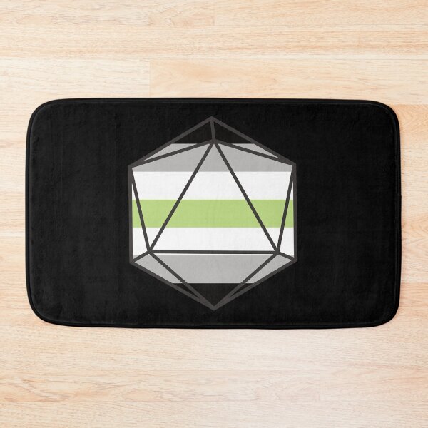 Item preview, Agender Pride DnD D20 Dice designed and sold by CollectiveDnD.