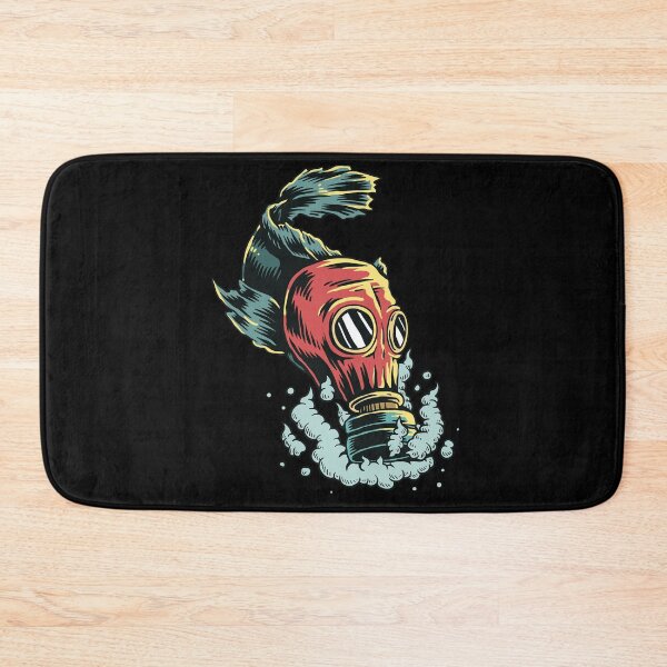 Item preview, Fish wearing gas mask designed designed and sold by Hasnat Hameed.