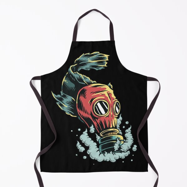 Item preview, Fish wearing gas mask designed designed and sold by Hasnat Hameed.