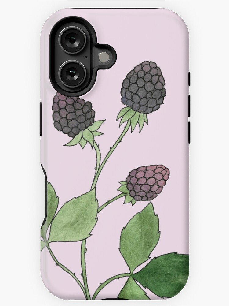 Thumbnail 1 von 4, iPhone-Hülle, Brombeere Aquarellmalerei designt und verkauft von NatureNerdiness.