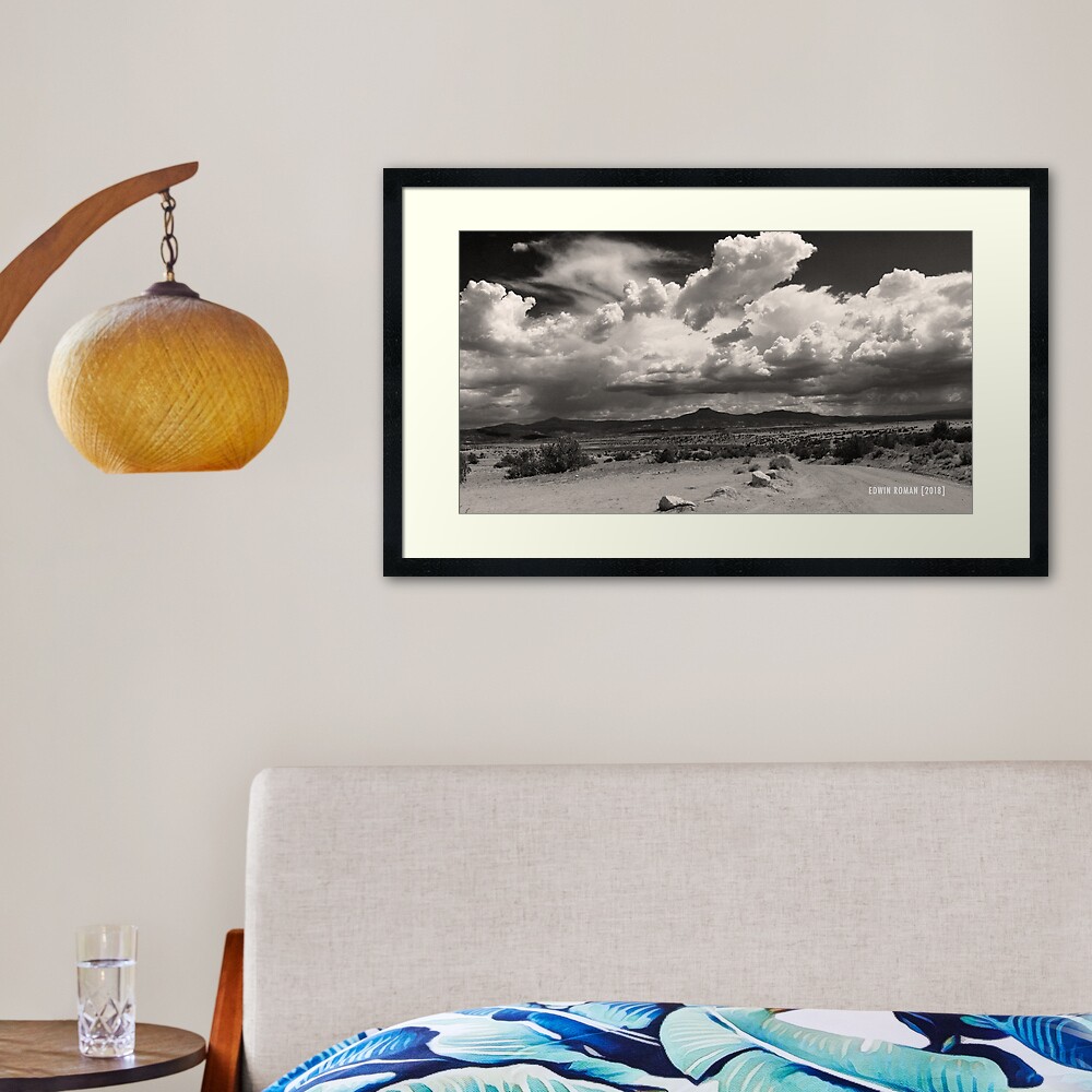 The Pedernal In The Distance Framed Art Print