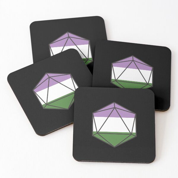 Item preview, Genderqueer Pride DnD D20 Dice designed and sold by CollectiveDnD.