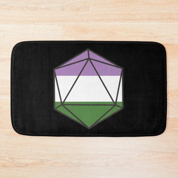 Item preview, Genderqueer Pride DnD D20 Dice designed and sold by CollectiveDnD.