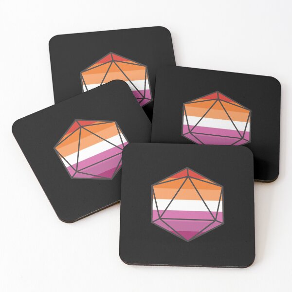 Item preview, Lesbian Pride DnD D20 Dice designed and sold by CollectiveDnD.