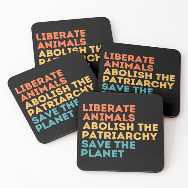 Item preview, LIBERATE ANIMALS ABOLISH THE PATRIARCHY SAVE THE PLANET Vegan Feminist designed and sold by a-little-ink.