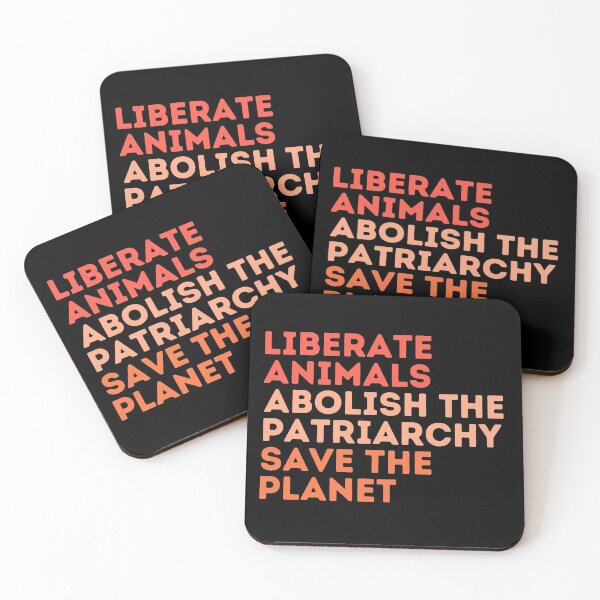 Item preview, LIBERATE ANIMALS ABOLISH THE PATRIARCHY SAVE THE PLANET Vegan Feminist designed and sold by a-little-ink.