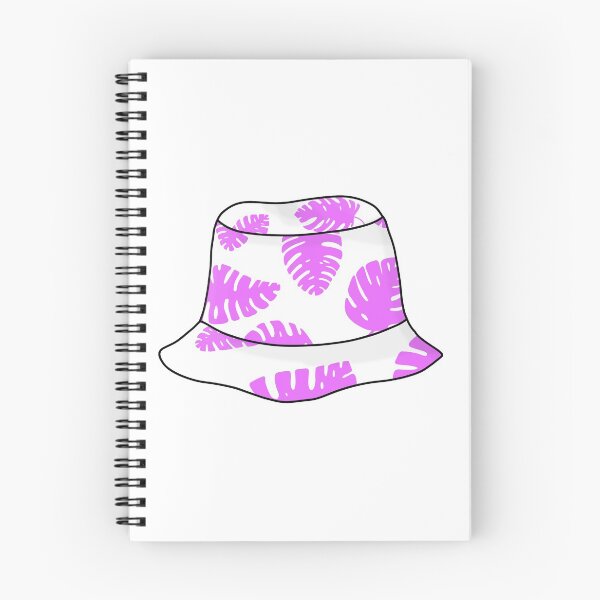 Item preview, Bucket hat with purple tropical leafs designed and sold by felinefeelings.