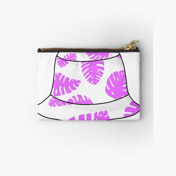 Item preview, Bucket hat with purple tropical leafs designed and sold by felinefeelings.
