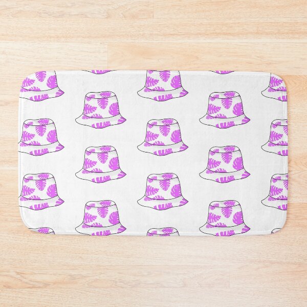 Item preview, Bucket hat with purple tropical leafs designed and sold by felinefeelings.