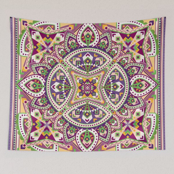 Item preview, Purple and Green Boho Quilt designed and sold by Carolina Diaz.