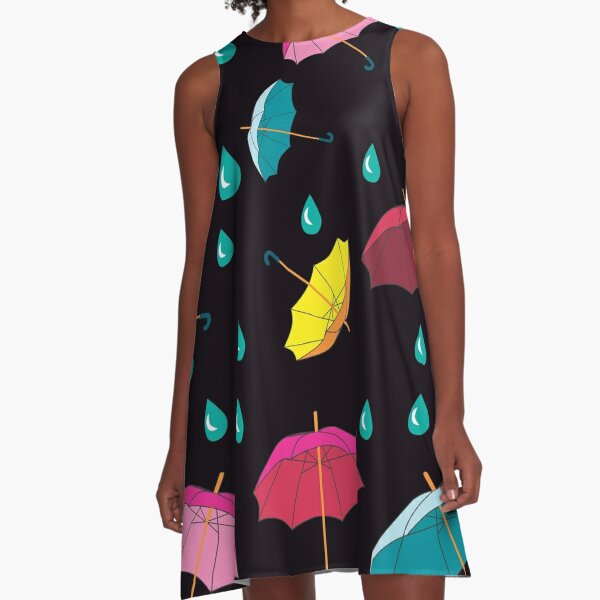 The flight of umbrellas A-Line Dress