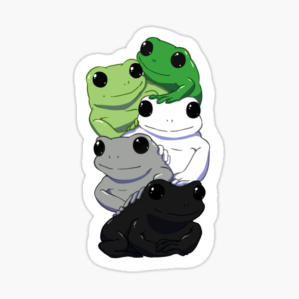 Aromantic Flag Frogs Sticker