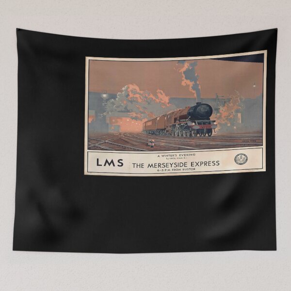Item preview, retro classic Merseyside Express poster designed and sold by CorasPosters.