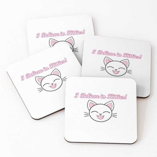 Item preview, I believe in Kitties, white cat smiling design for cat moms and dads designed and sold by Brigianna.