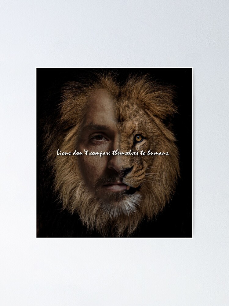 Póster «Los leones no se comparan con los humanos» de skok55 | Redbubble