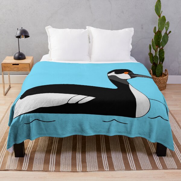Item preview, Happy black necked grebe bird designed and sold by Rockmonkey.