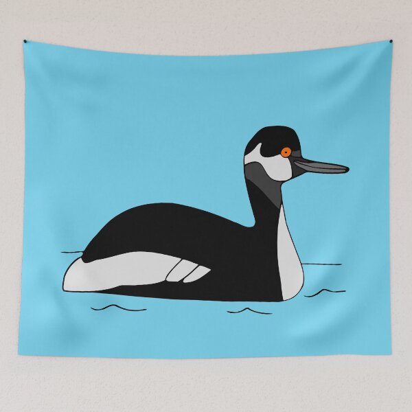 Item preview, Happy black necked grebe bird designed and sold by Rockmonkey.