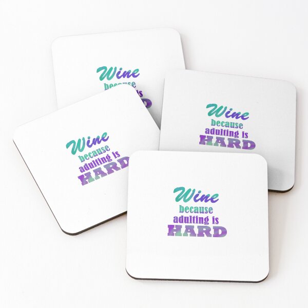 Item preview, Wine because adulting is hard designed and sold by DarkArtStudio.