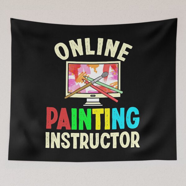 Item preview, Virtual Learning Online Painting Instructor designed and sold by Gold Wings Tees.