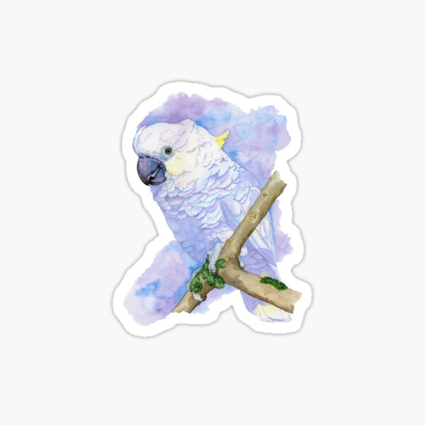Yellow-crested Cockatoo '' Bianca '' Sticker