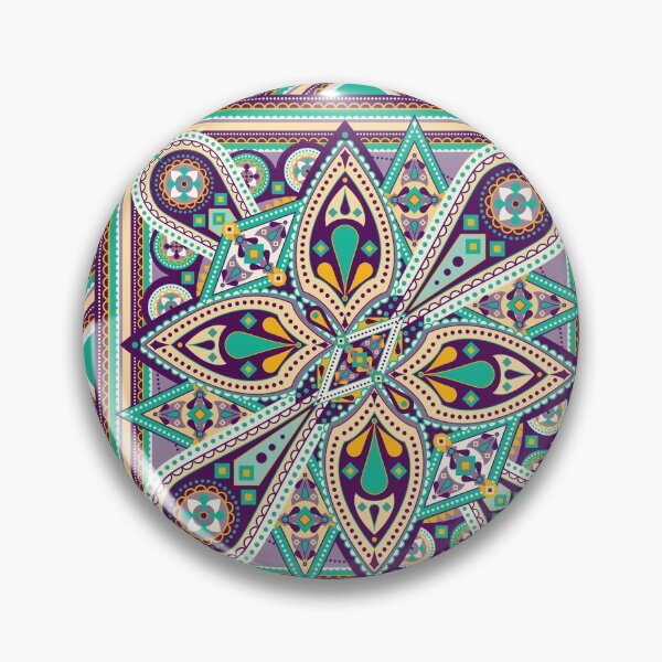 Item preview, Teal and Purple Ornamental Mandala designed and sold by Carolina Diaz.