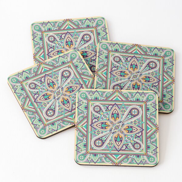 Item preview, Teal and Purple Ornamental Mandala designed and sold by Carolina Diaz.