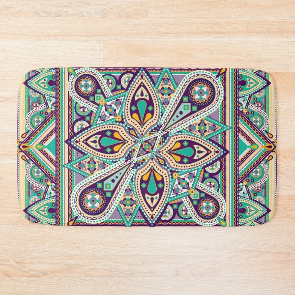Item preview, Teal and Purple Ornamental Mandala designed and sold by Carolina Diaz.