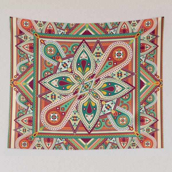 Item preview, Orange and Green Ornamental Mandala designed and sold by Carolina Diaz.