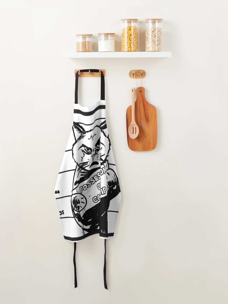 Thumbnail 4 of 6, Apron, Bad Kitty designed and sold by RGIllustrations.