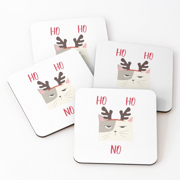 Item preview, Ho Ho No Funny Grumpy Christmas Cat designed and sold by Zurickdesigns.