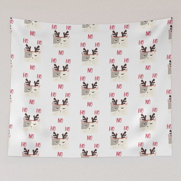 Item preview, Ho Ho No Funny Grumpy Christmas Cat designed and sold by Zurickdesigns.