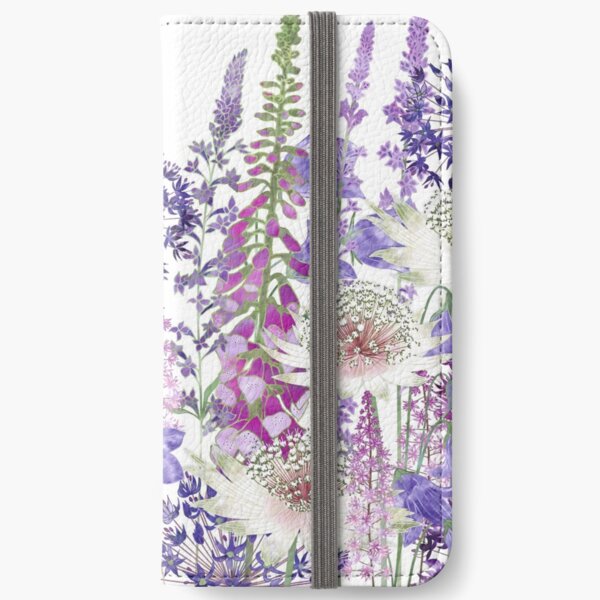 Flower Garden - Astrantia, Campanula, Foxgloves & Alliums iPhone Wallet