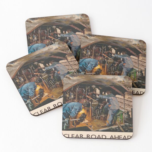 Item preview, retro classic Clear Road Ahead poster designed and sold by CorasPosters.