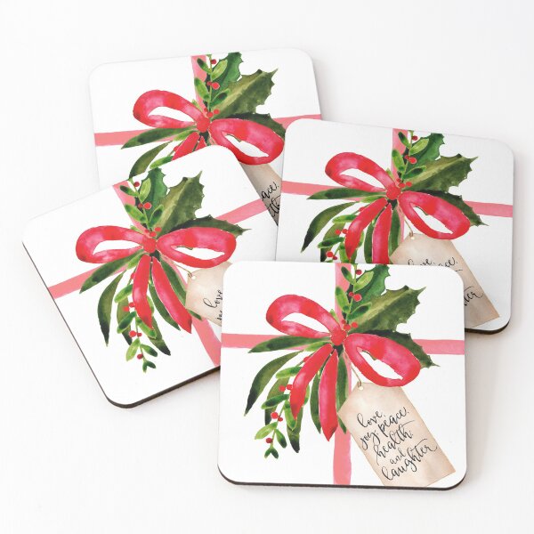 Item preview, Watercolor gift with greenery, bow andbest wishes designed and sold by blursbyai.