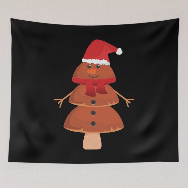 Item preview, Mushrooms Porcini Fungi Snowman Christmas designed and sold by playloud.