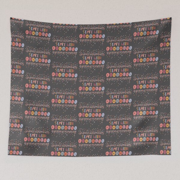 Item preview, Positive Thinking: Start with Kindness (warm colors, confetti) designed and sold by Ofeefee.