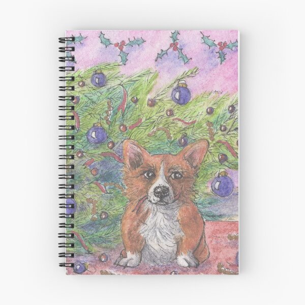 Item preview, Perro Corgi mirando inocente delante de un árbol de Navidad caído designed and sold by SusanAlisonArt.