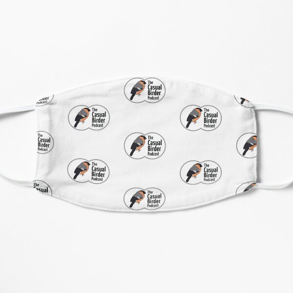 Casual Birder Podcast White binoculars version Mask