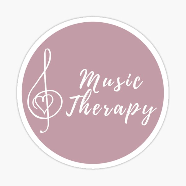 Music Therapy Logo Pink Sticker