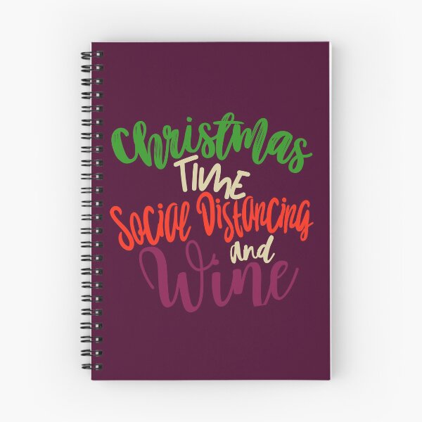 Artikelvorschau, Weihnachtszeit soziale Distanzierung und Wein (einfacher Text) entworfen und verkauft von PandaSoul.